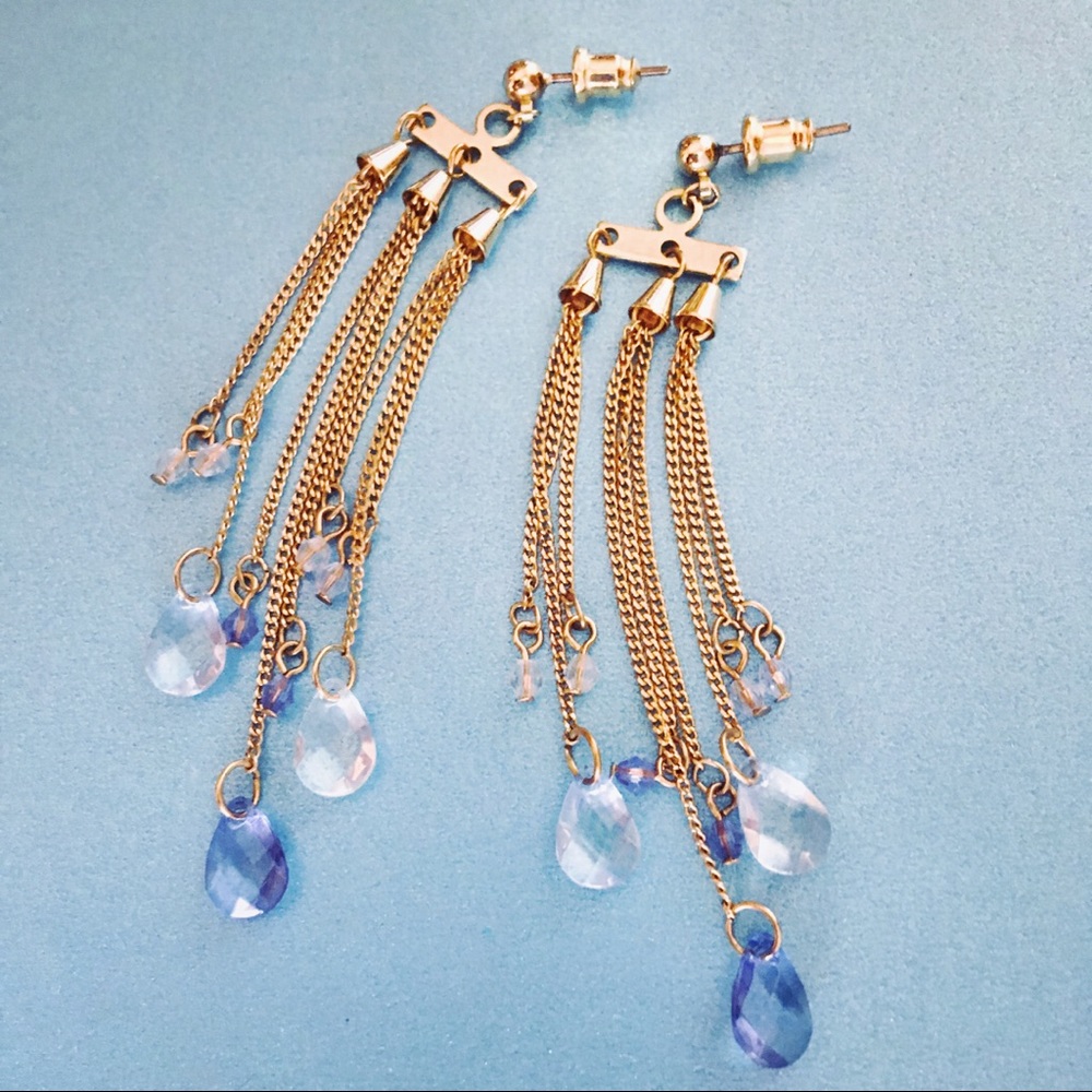 Fringe Chandelier Drop Earrings